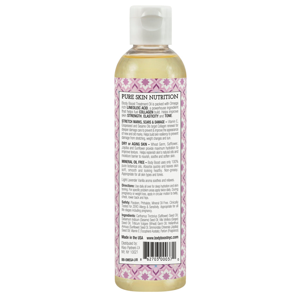 Body Boost Lavender Vanilla Back of bottle